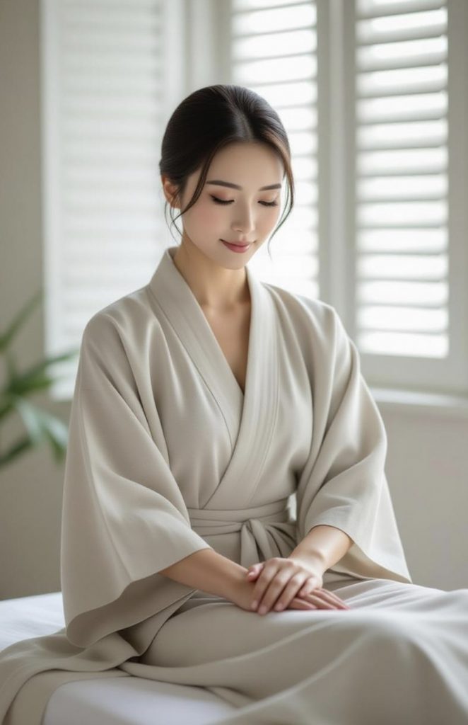 Asian massage client in London studio