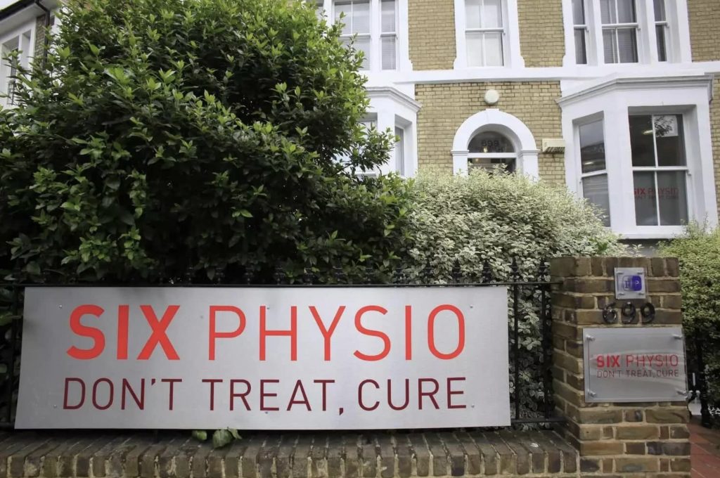Six Physio Clinic Fitzrovia - Exterior view of the sports massage therapy clinic in London.